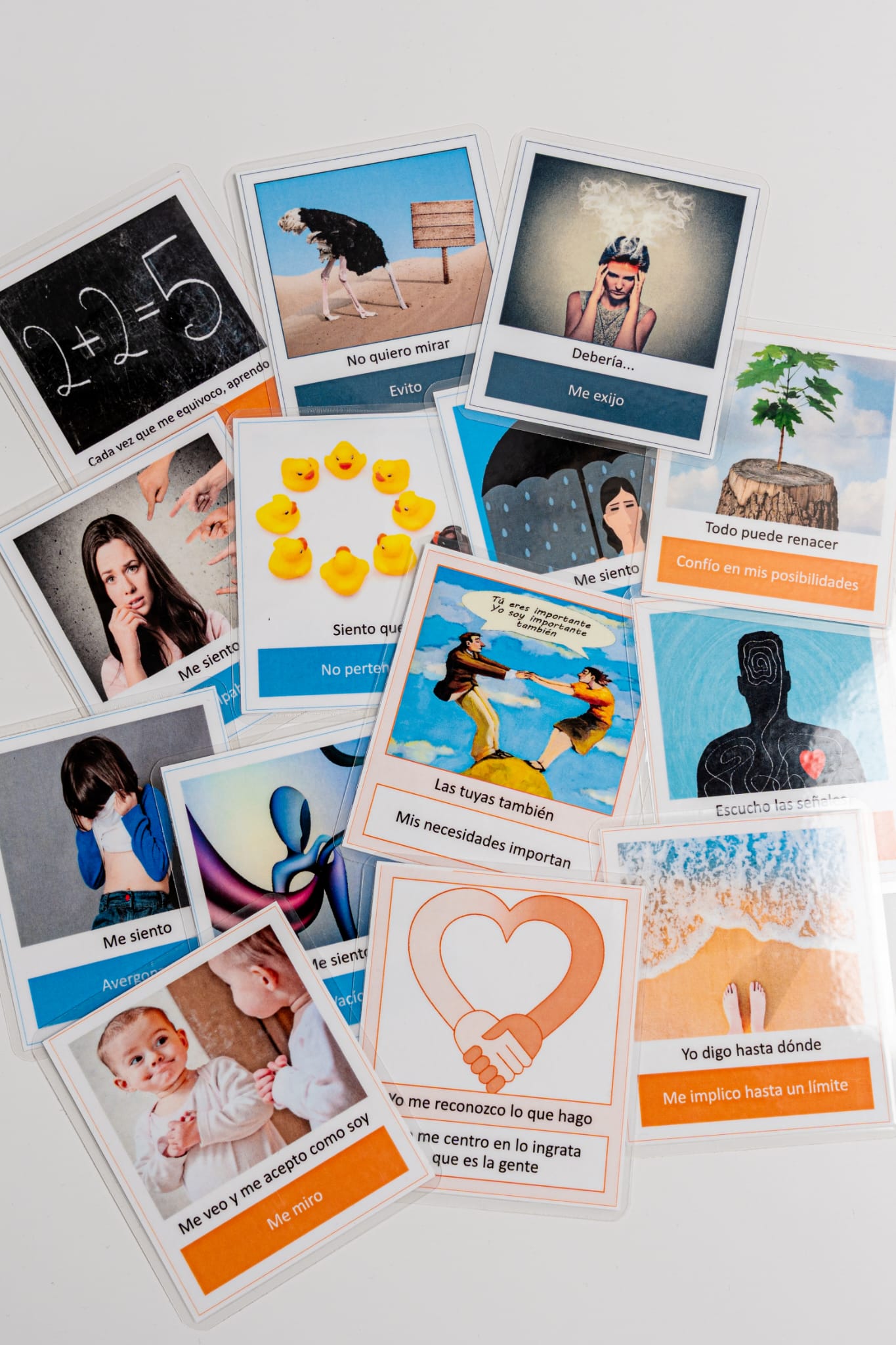 Tarjetas terapéuticas utilizadas en consulta por Gabriela Estévez Gil